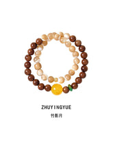 Bamboo Moon | Natural Kuk Dragon Spine Bodhi Bracelet – Double Wrap, Oriental Style